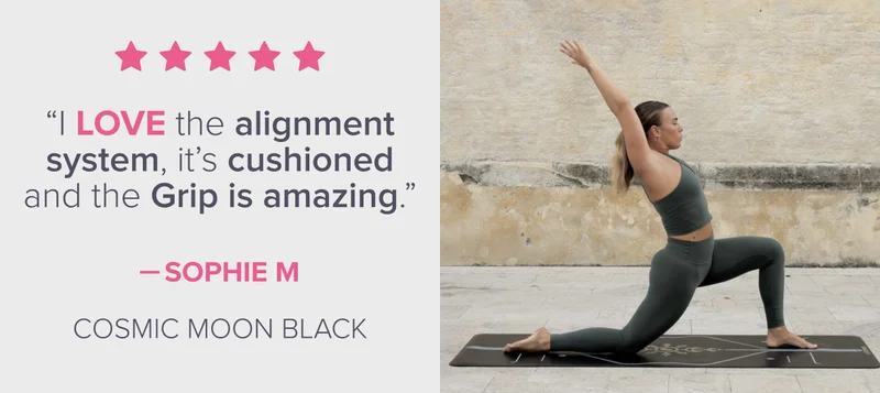 Cosmic Moon Black Yoga Mat