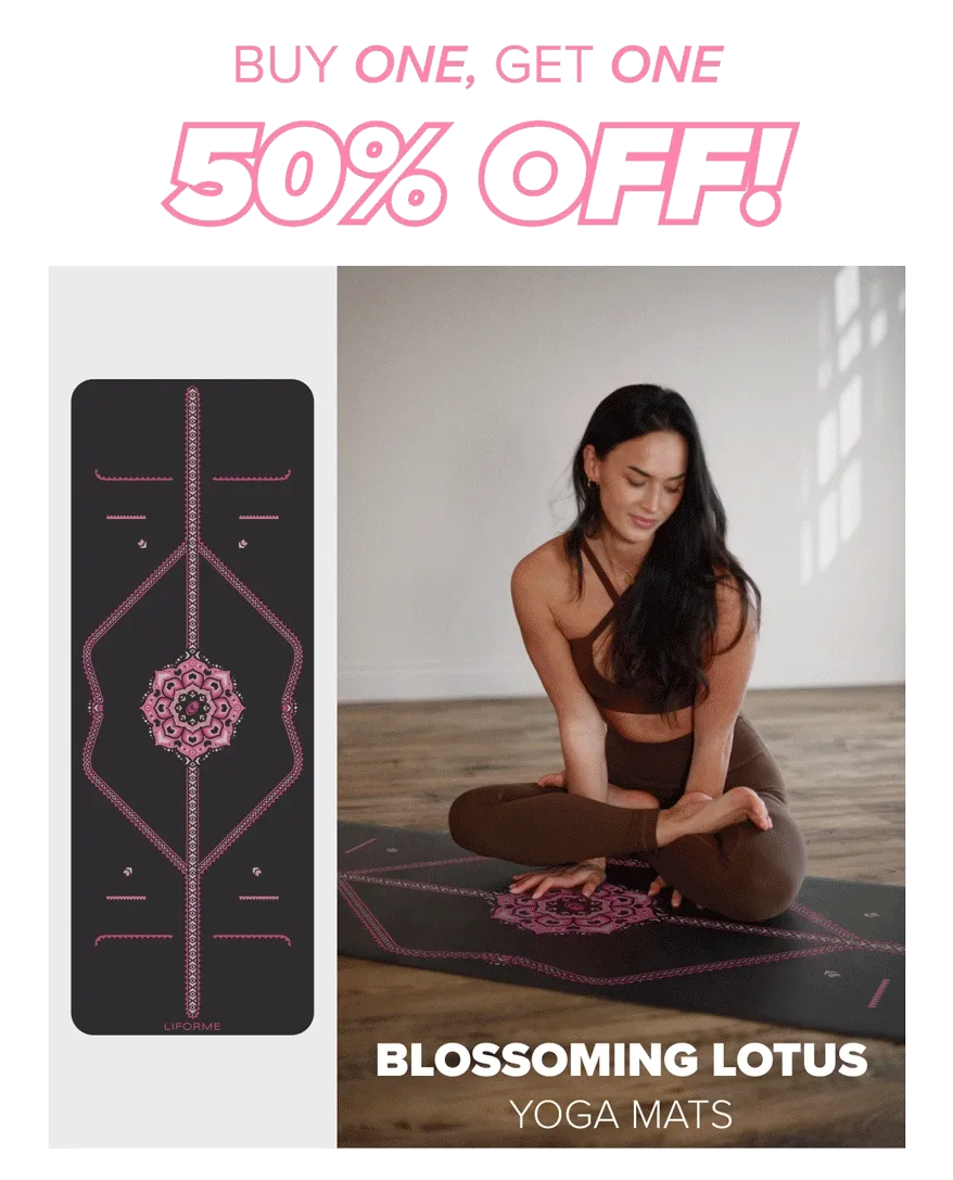 Buy one, get one 50% off on all Liforme Yoga Mats