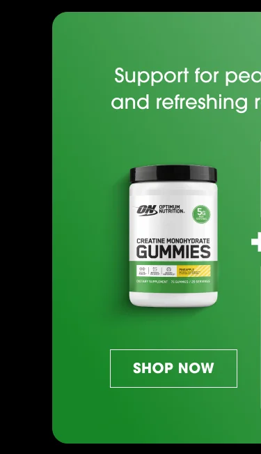 Support for peak performance and refreshing replenishment.1,3 Creatine Gummies Shop Now