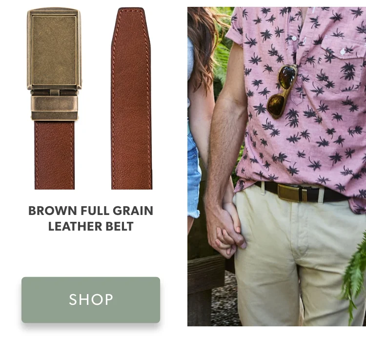 Brown Full Grain Leather Belt Brown Full Grain Leather Belt