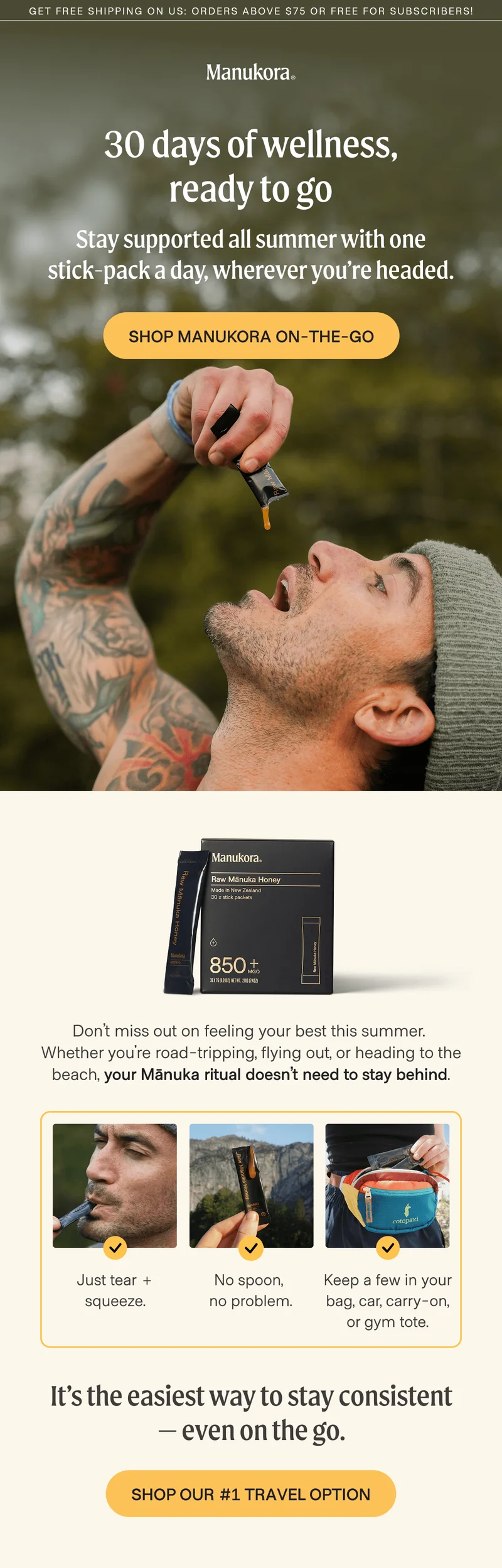 Shop Manukora on the go