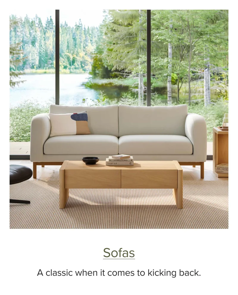 Shop sofas. A classic when it comes to kicking back.