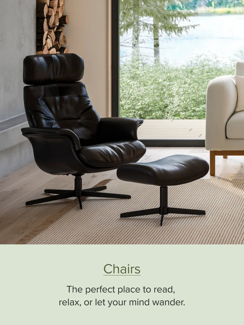 Shop chairs. The perfect place to read, relax, or let your mind wander.
