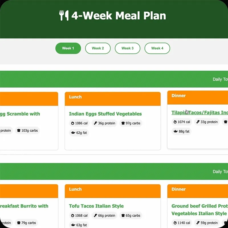 meal plan website