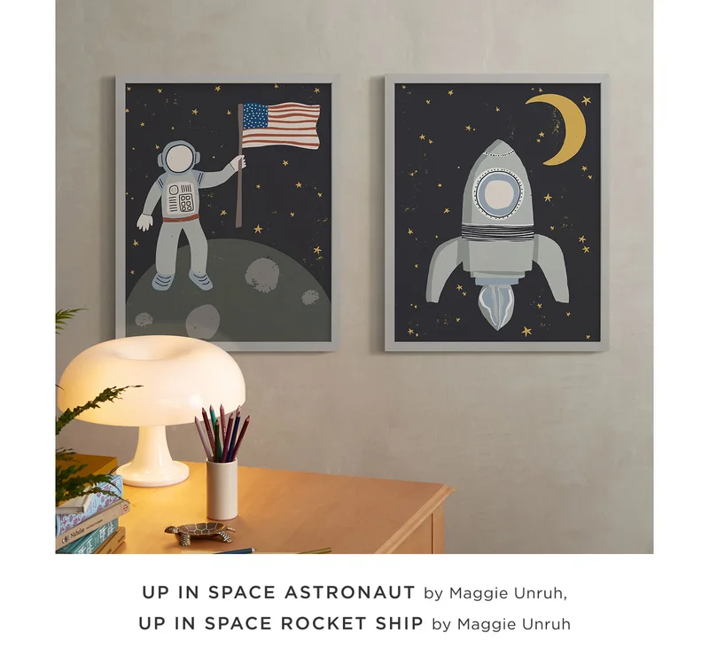 Up in Space Astronaut & Rocket Ship