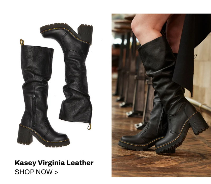 Kasey Virginia Leather Tall Heeled Boots