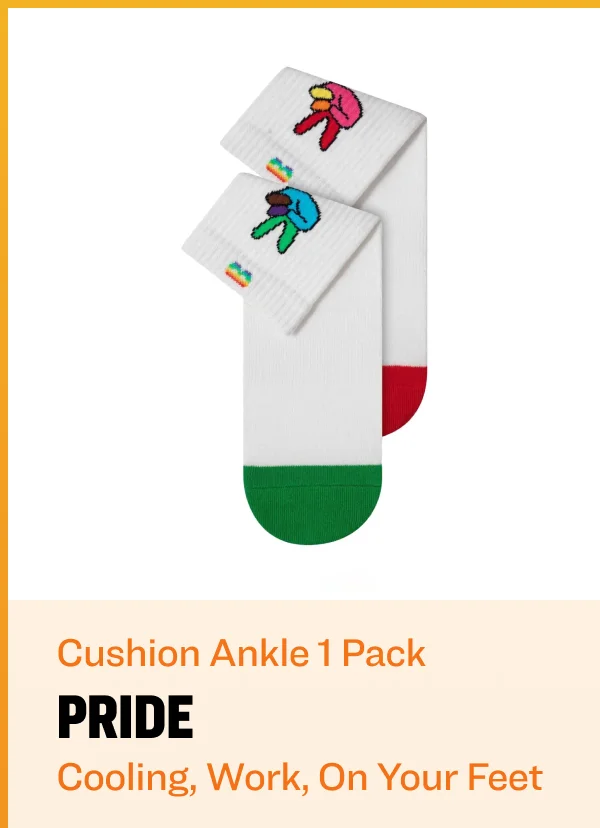 Cushion Ankle 1 Pack pride Cooling, Work, On your feet