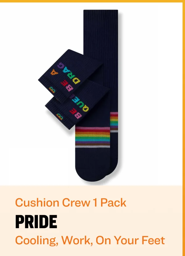 Cushion Crew 1 Pack pride Cooling, Work, On your feet