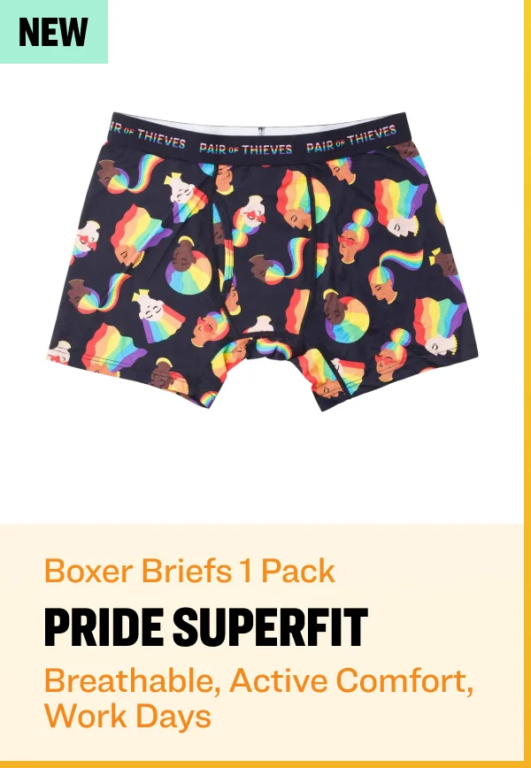 new Boxer Briefs 1 Pack pride superfit Breathable, Active Comfort, Work Days