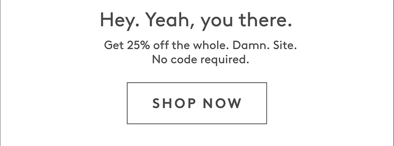 Get 25% Off Sitewide