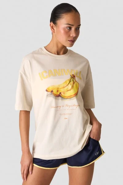 Image of Everyday Oversized Cotton T-shirt Cream White