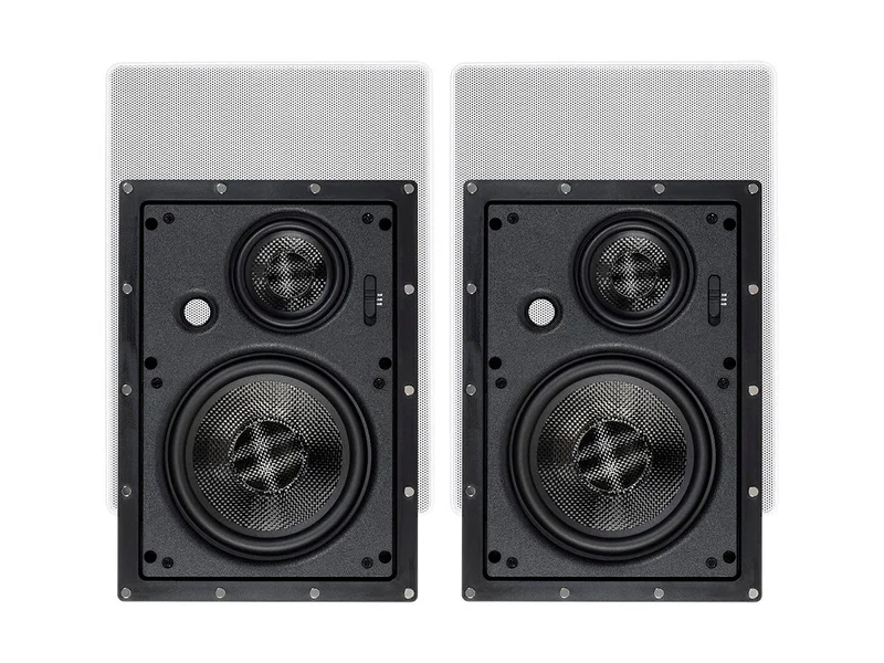 Alpha In-Wall Speakers 6.5'&nbsp;Carbon Fiber 3-Way (pair)