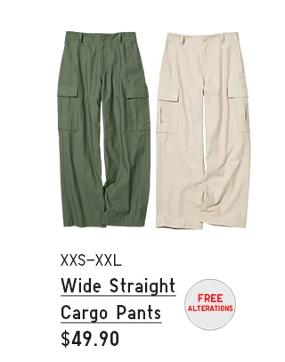 PDP 1 - WOMEN WIDE STRAIGHT CARGO PANTS