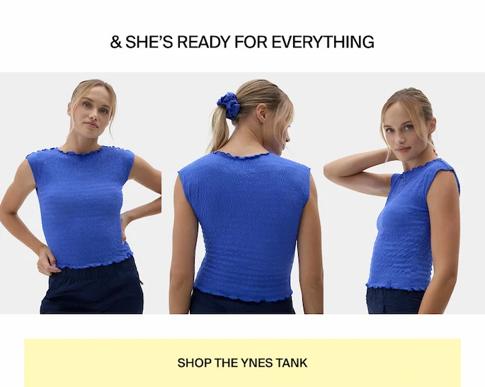 Shop the Ynes Tank in Sapphire