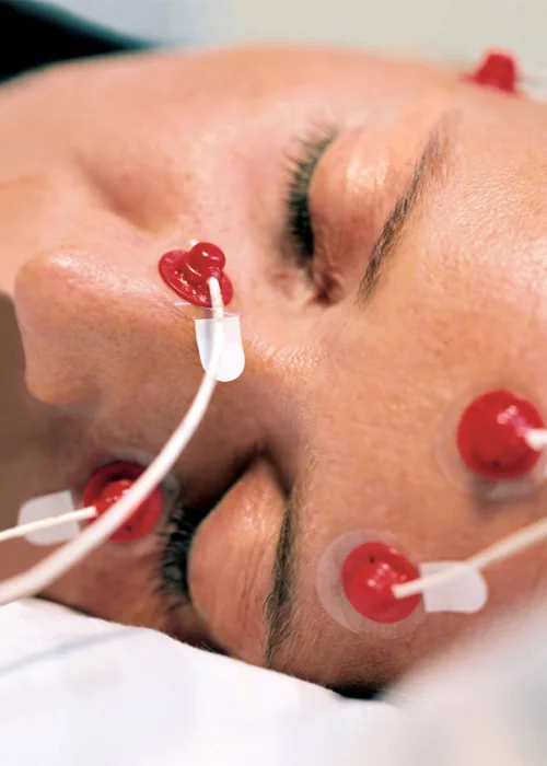 Researchers record brainwaves along with muscle and eye movements at a sleep lab in Germany. Sleep is vital for your brain health—but a new study suggests that common sleep aids may interfere with one of the mysterious processes that clears out the molecular trash from your brain at night.