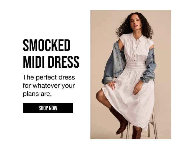 Smocked Midi Dress Shop Now