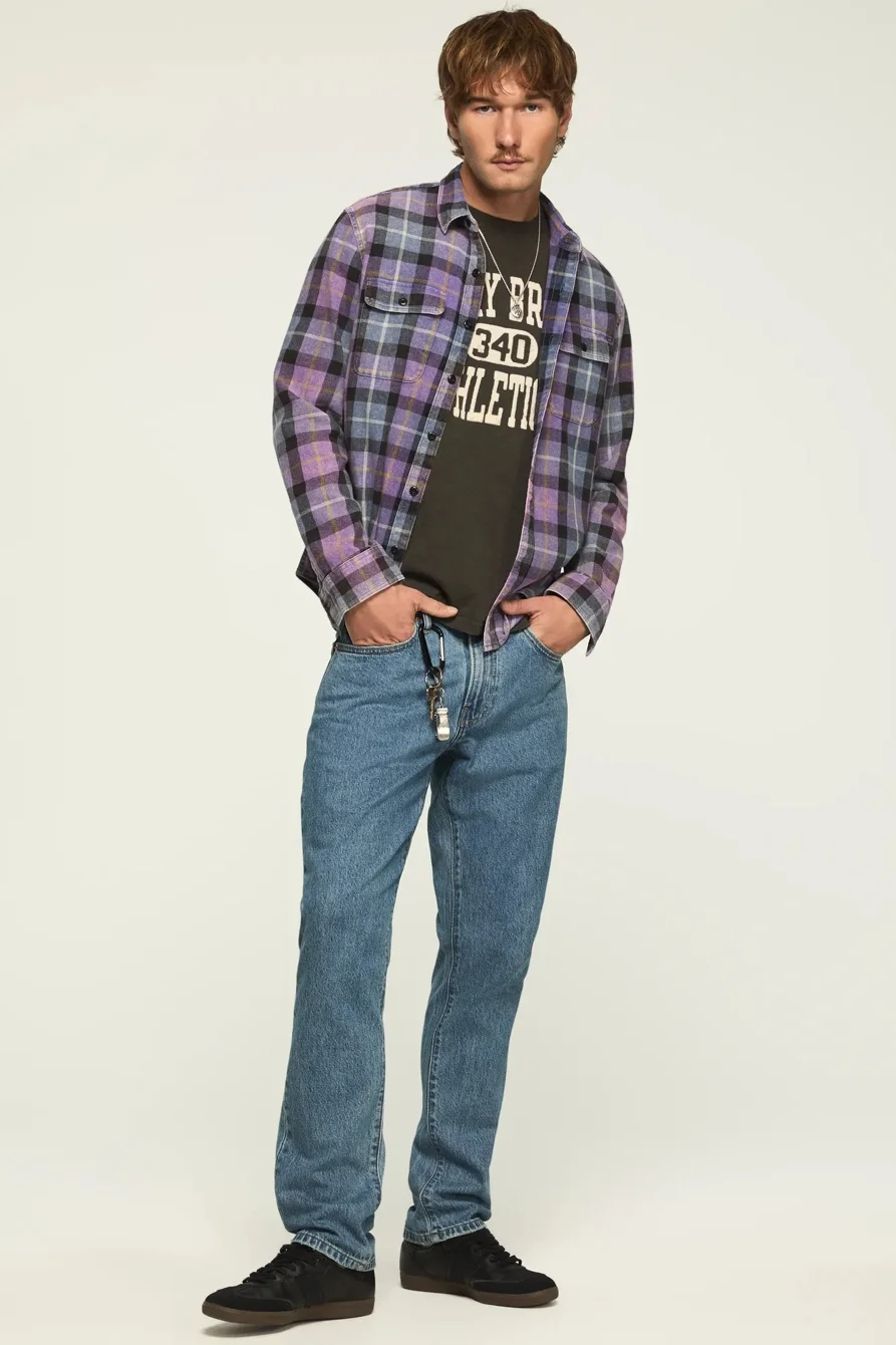 Image of Lucky Brand 223 Straight - Men's Pants Denim Straight Leg Jeans in Interstellar