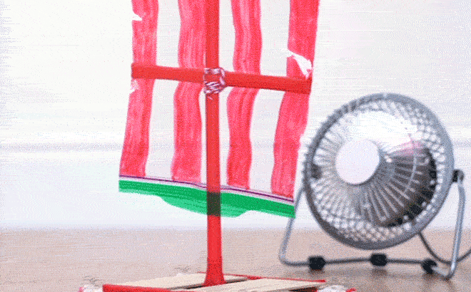 Image: A car craft powered by a fan.