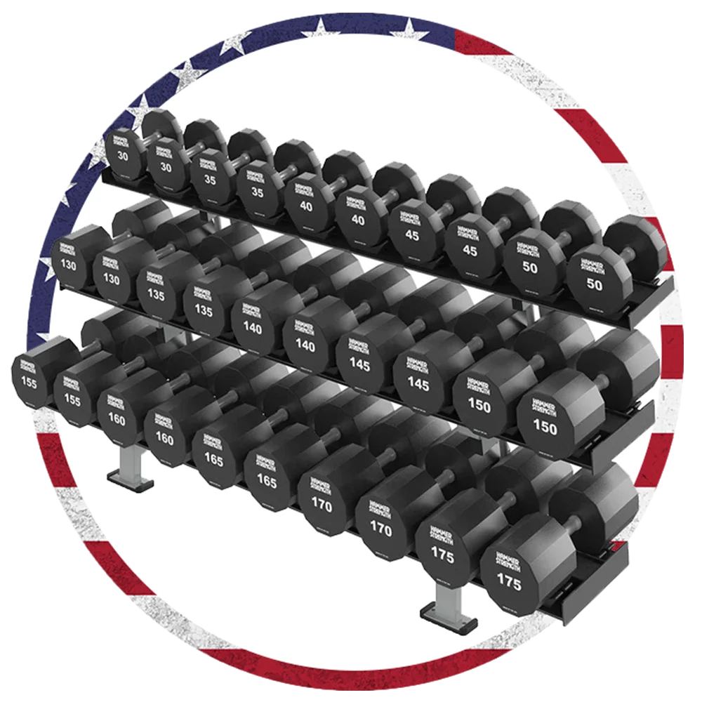 30% Off + Free Shipping | Hammer Strength 12-Sided Urethane Dumbbells