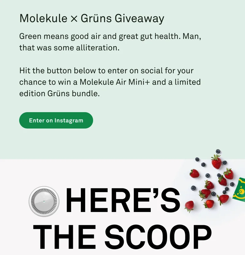 Molekule x Grüns Giveaway