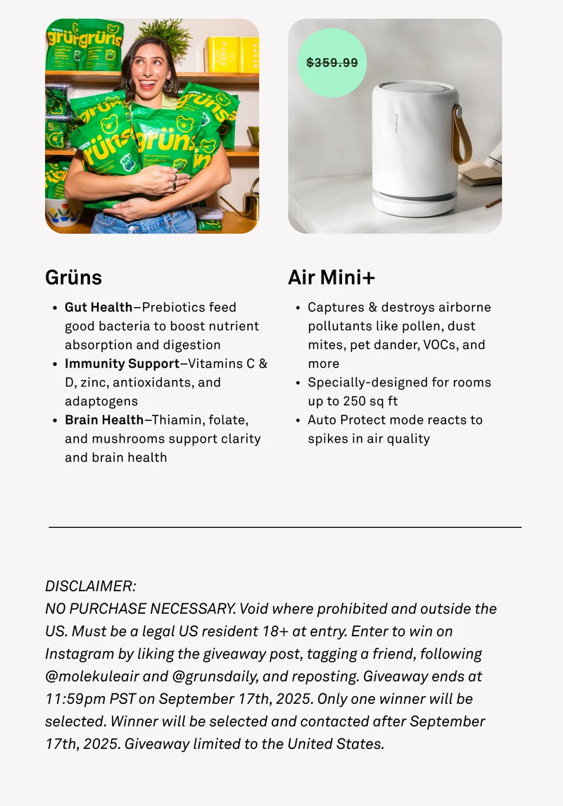 Grüns and Air Mini+