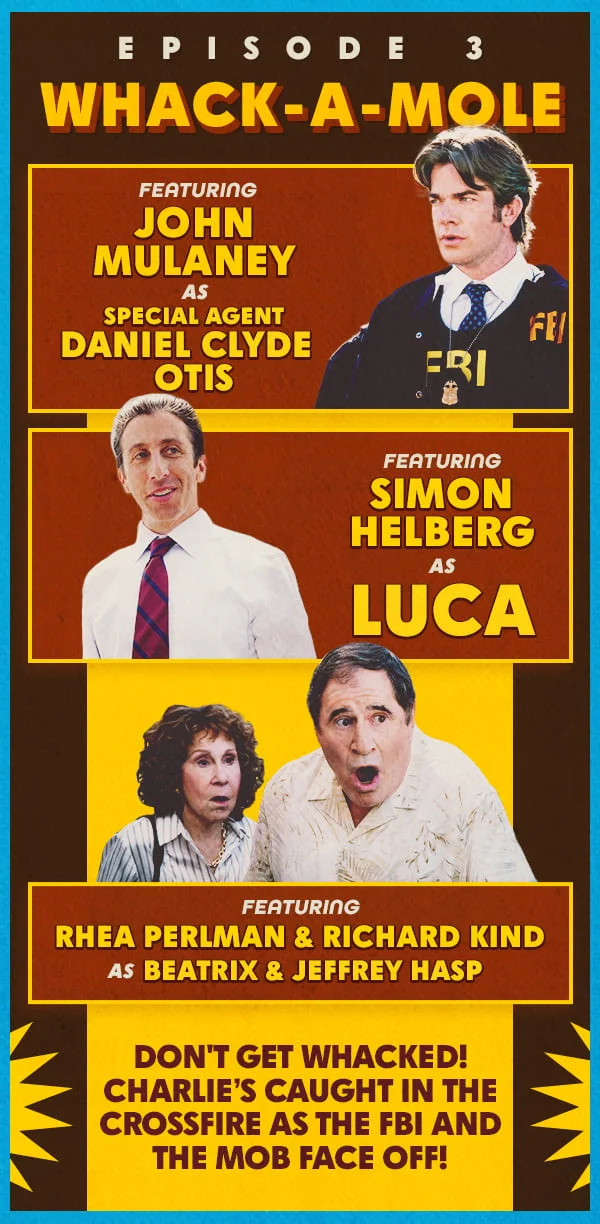 Poker Face - Episode 3 Whack-A-Mole Featuring John Mulaney, Simon Helberg, Rhea Perlman & Richard Kind