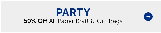 Party & Baking Supplies - 50% Off All Paper Kraft & Gift Bags