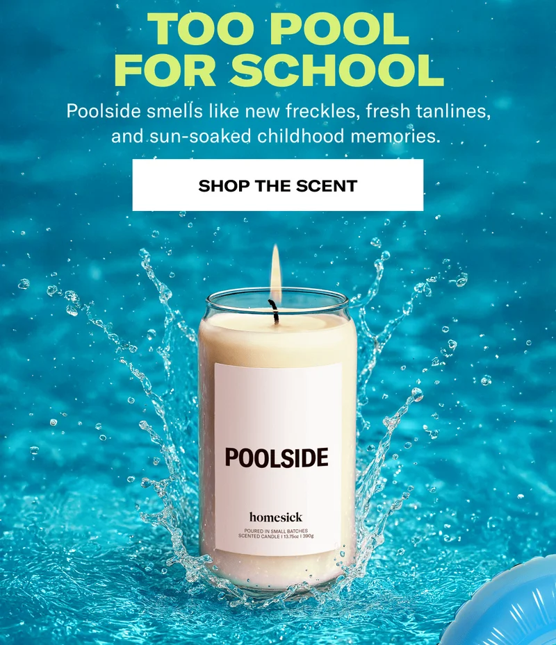 Too Pool For School | Poolside smell like new freckles, fresh tanlines, and sun-soaked childhood memories. | Shop The Scent