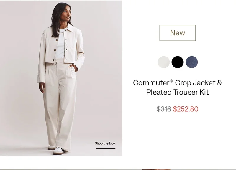 Commuter® Crop Jacket & Pleated Trouser Kit. NEW. Shop now