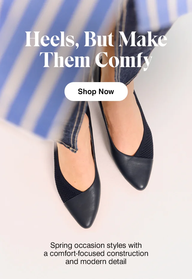 A bird’s eye view of the Gilly kitten-heel pump in Midnight blue. Shop Now.