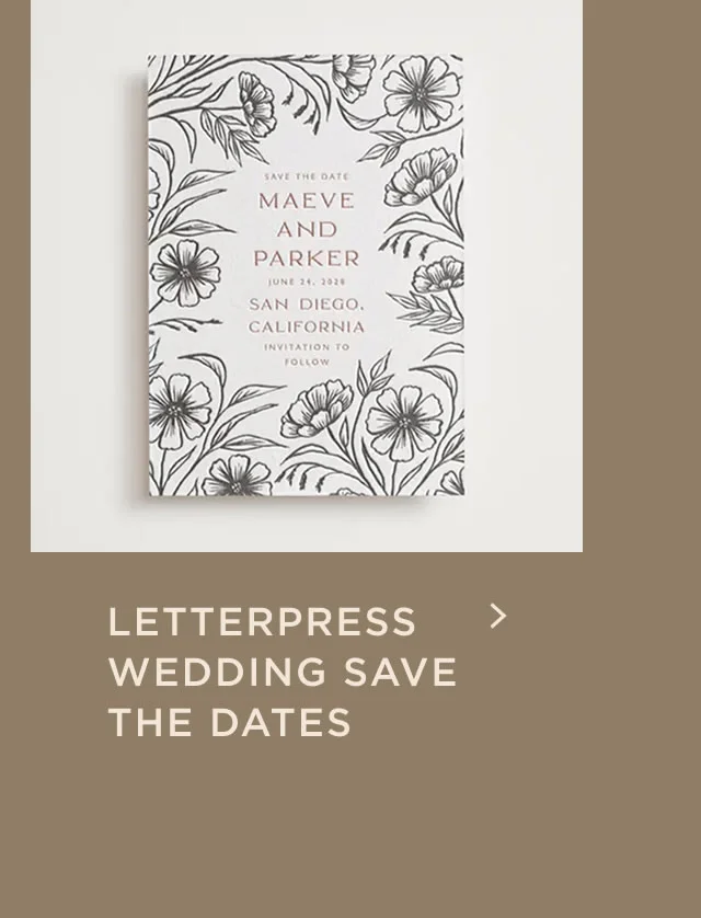 Letterpress Save the Dates