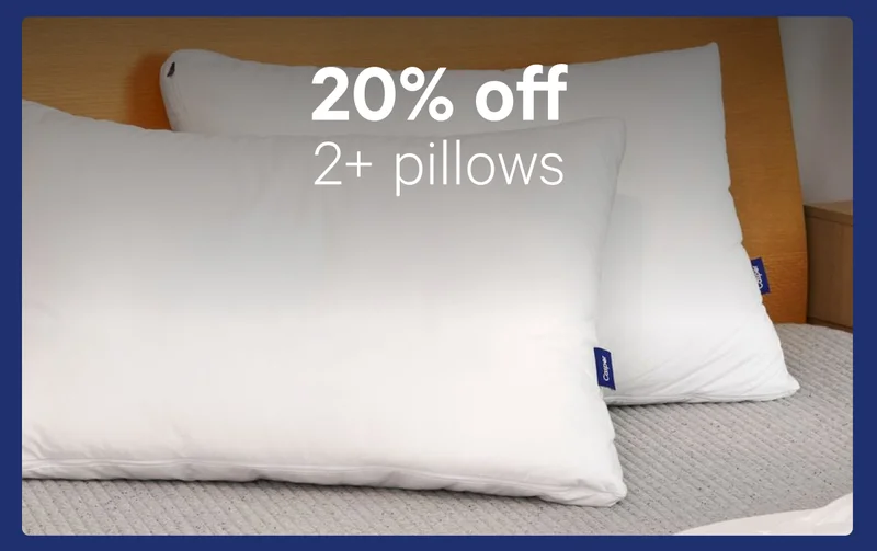 20% off 2+ pillows