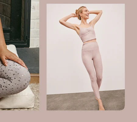 Spacedye Raise The Barre Shirred Legging in Chai