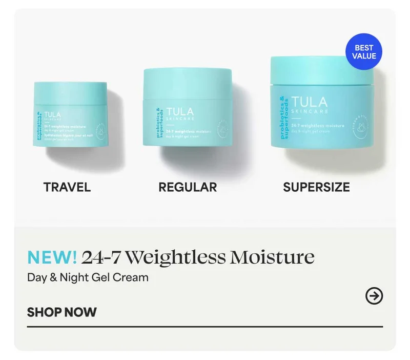 NEW 24-7 Weightless Moisture Day & Night Gel Cream -- SHOP NOW