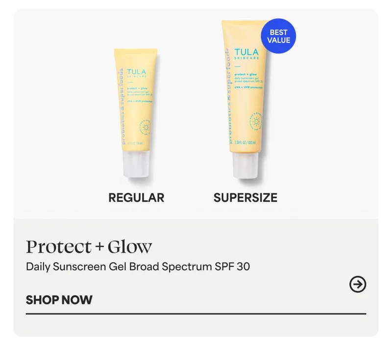 Protect + Glow Daily Sunscreen Gel Broad Spectrum SPF 30 -- SHOP NOW