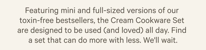 NEW CREAM COOKWARE SET