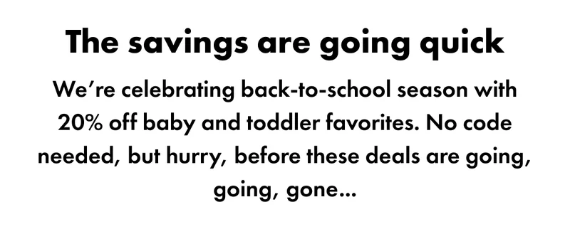 big savings for little ones