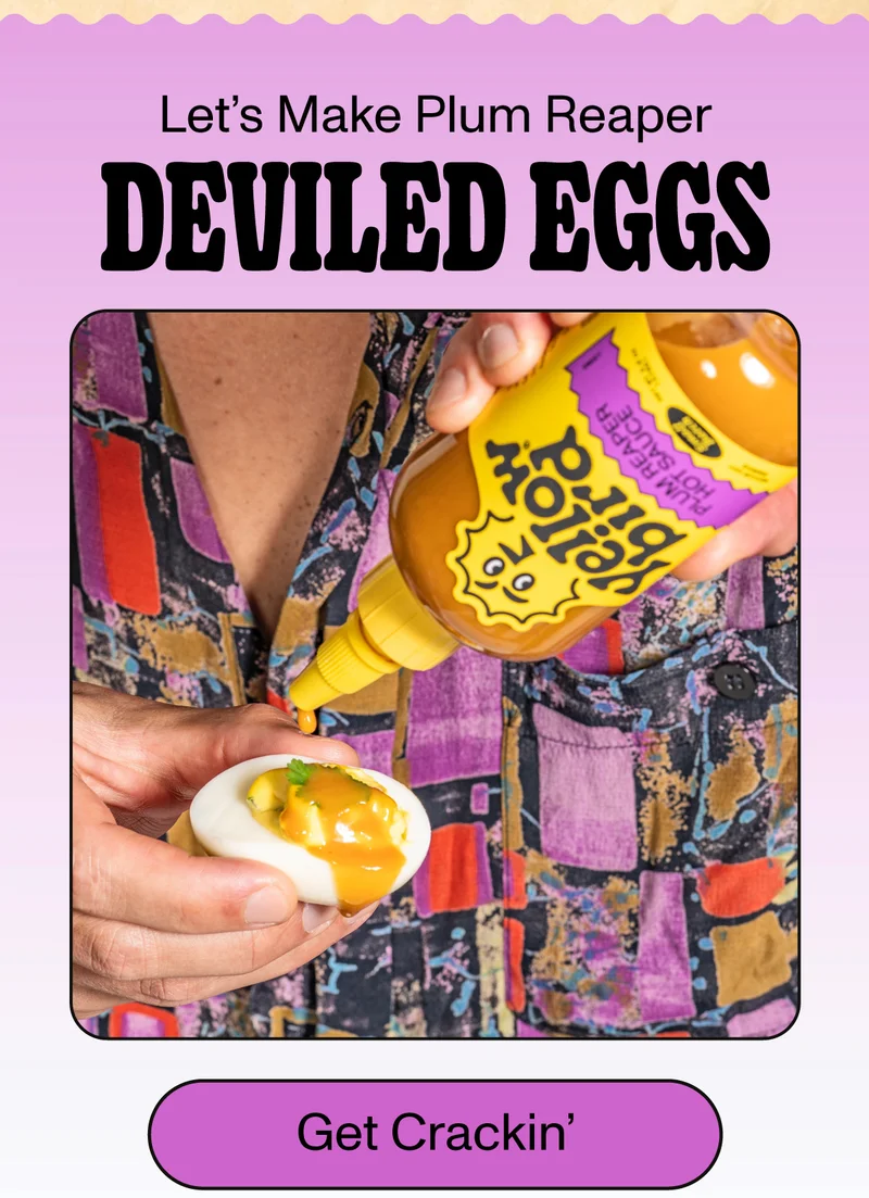 Let's Make Plum Reaper Deviled Eggs
