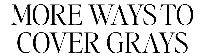 More Ways to Cover Grays