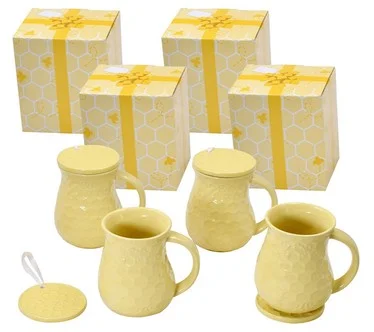 Temp-tations Set of (4) 16-oz Mugs with Ornaments