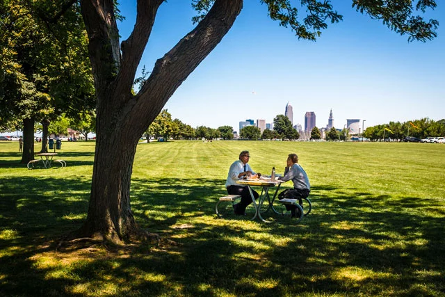 Cleveland, Ohio is no stranger to harsh winters, but the city faces little risk from drought, wildfires, and hurricanes—natural disasters expected to worsen as the planet warms.