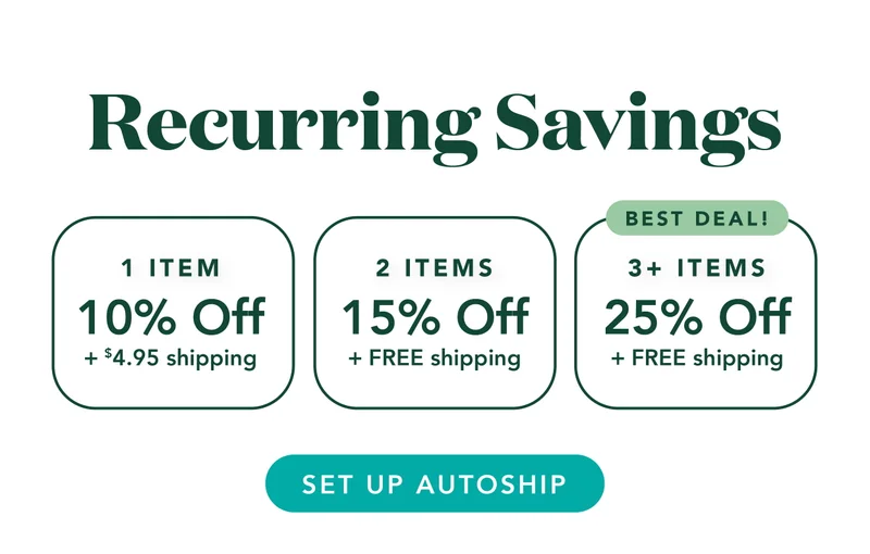 Get recurring savings at up to 25% off!