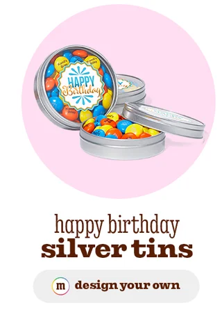 HAPPY BIRTHDAY SILVER TINS