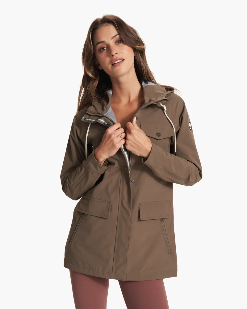 Image of Womens Palisades Rain Jacket | Greige