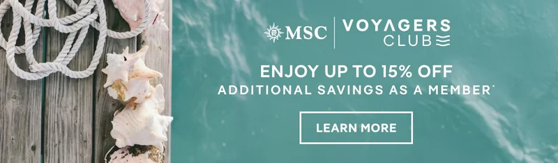 Voyagers Club:

Enjoy up&nbsp;to 15%&nbsp;off – Click to View Cruises & Book Now