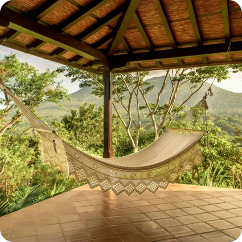 A hammock swing.