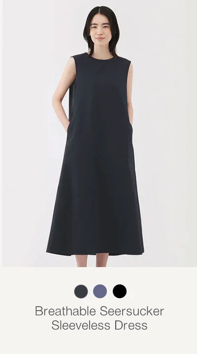Shop Breathable Seersucker Sleeveless Dress