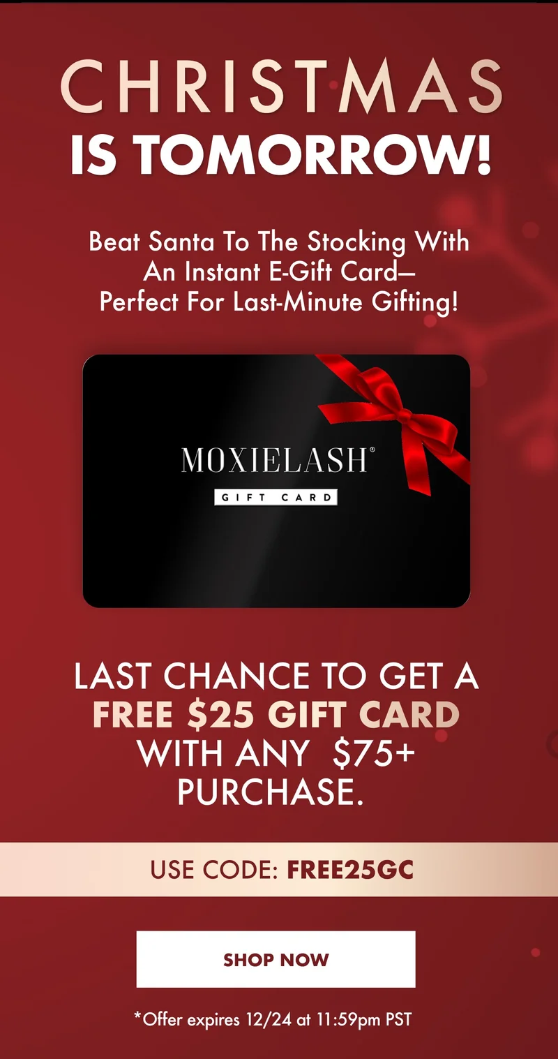 Christmas is tomorrow! Use code: free25gc
