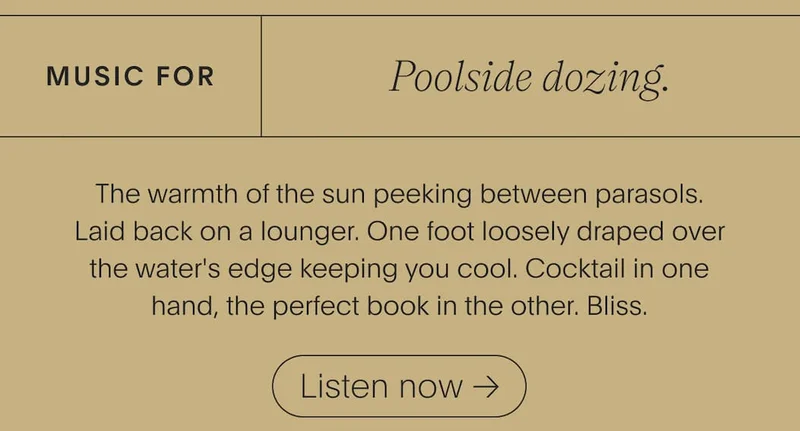 Poolside dozing music