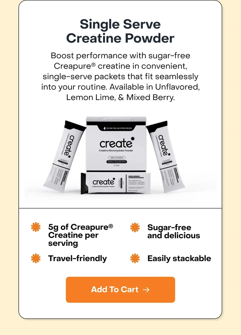 Single Serve Creatine Powder